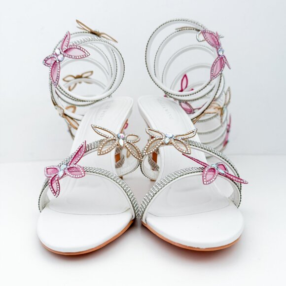AZALEA WANG FLORIANA BUTTERFLY SANDAL IN WHITE Y2K - Picture 9 of 16
